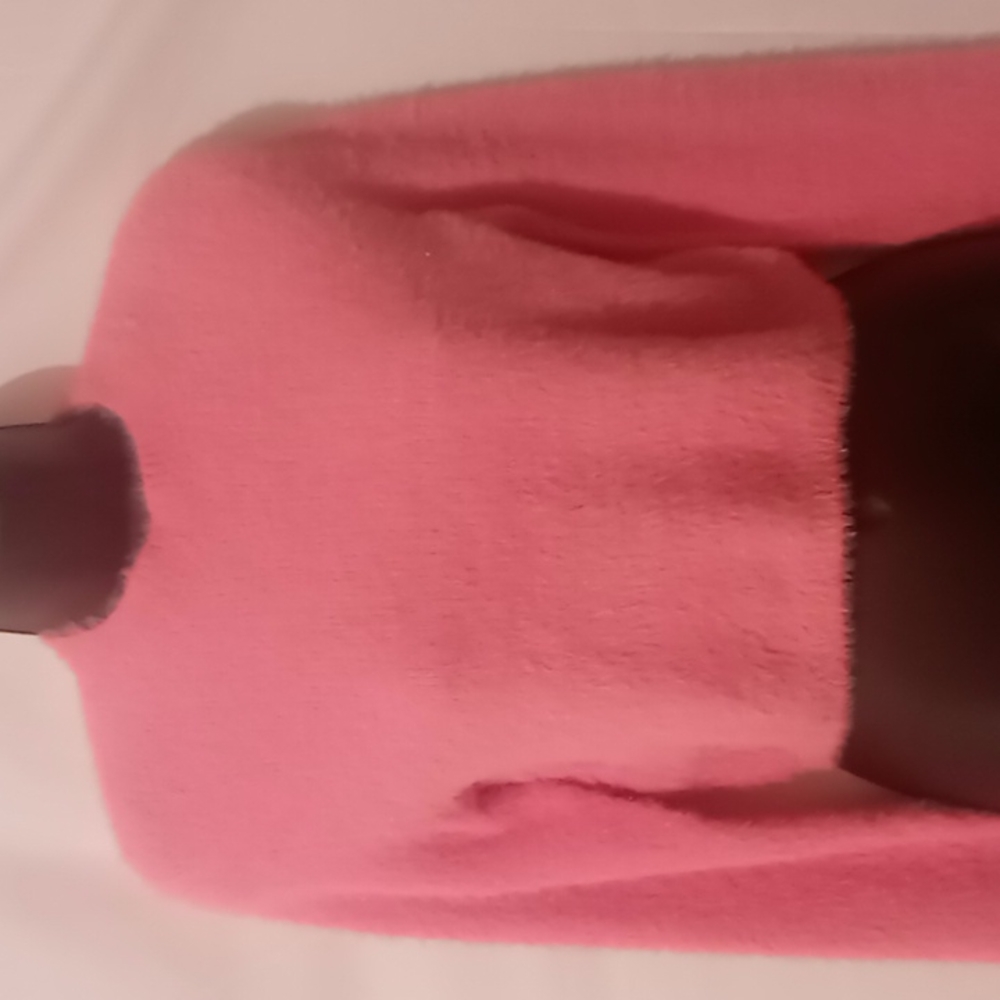 Cropped Hot Pink Fuzzy Sweater Small